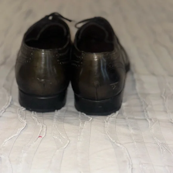 Black Leather Dress Shoes Mezlan 10.5 - Picture 4 of 8